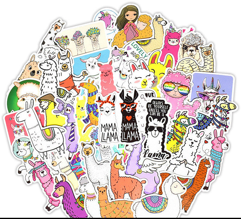 Alpaca graffiti stickers