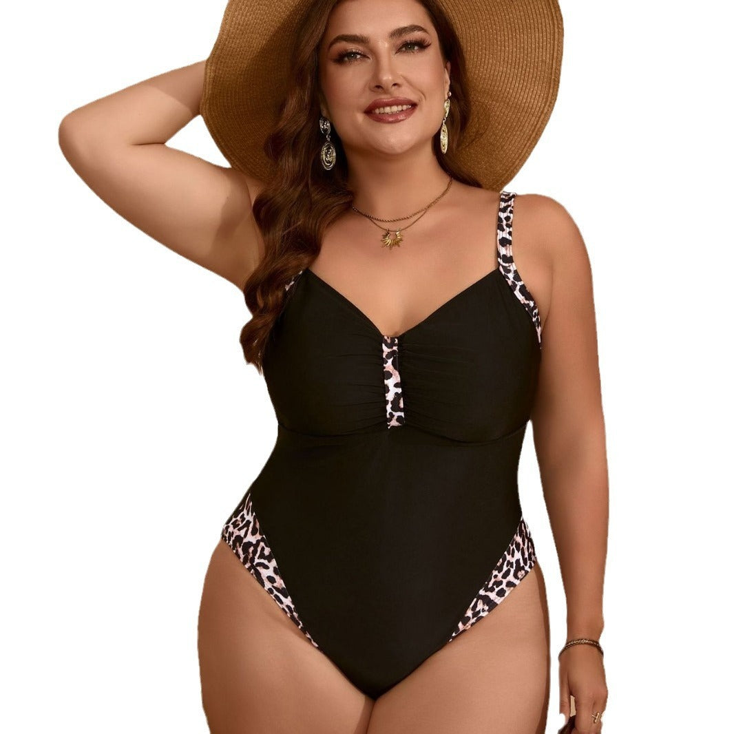 Fashion Sexy Leopard Print Color Matching Bikini Women's Hot Selling Sling
