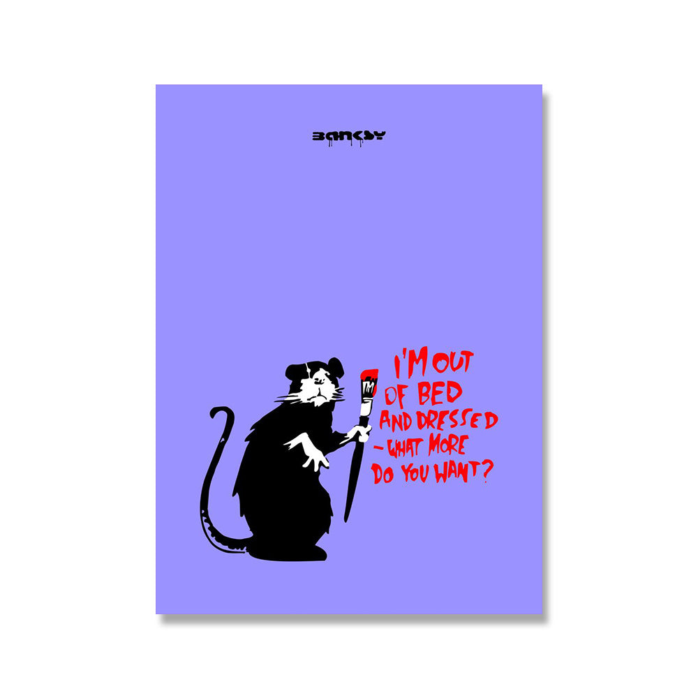 Queen Banksy Doodle Art Picture Abstract Canvas Painting