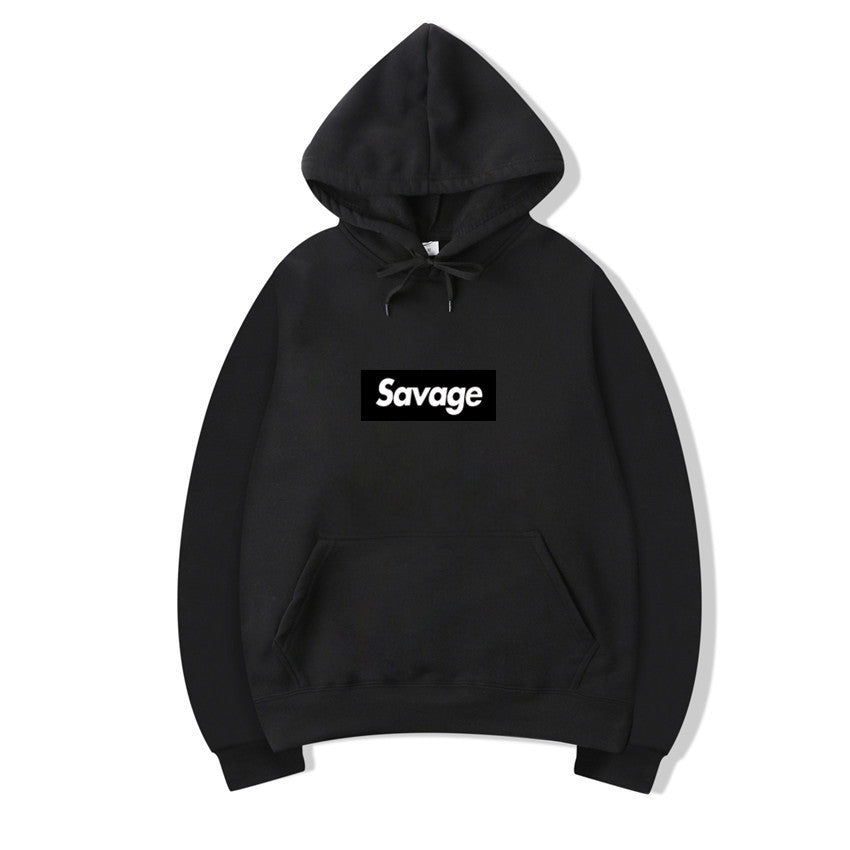 Hip Hop Hooded Sweatshirt with Letters