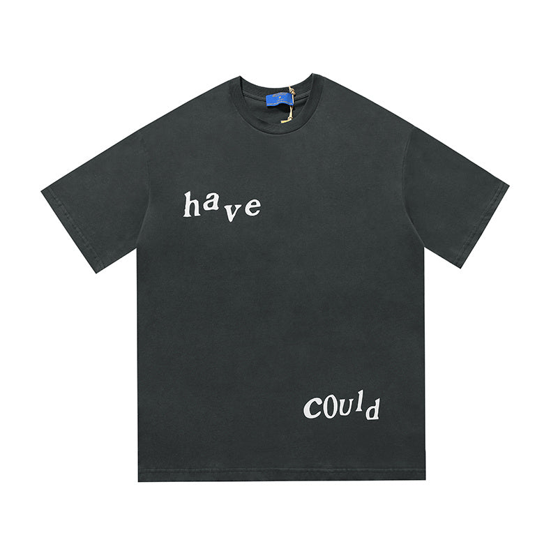 Character printed hip hop short sleeve