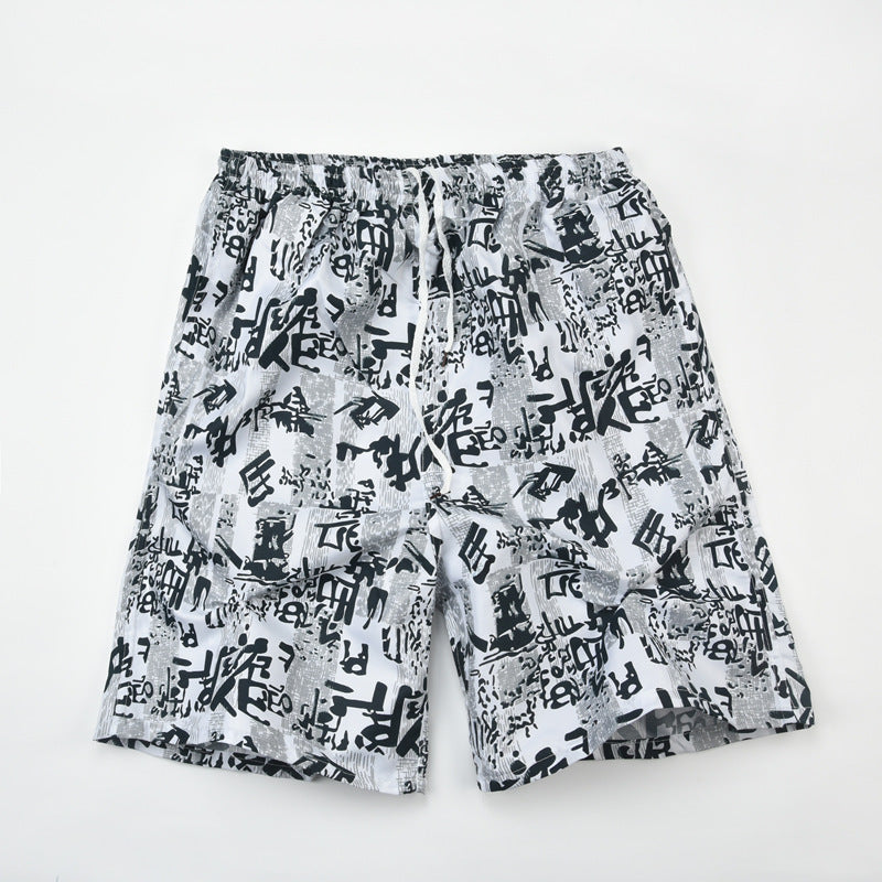 Fashion Men's Casual Printed Five-point Swimming Trunks