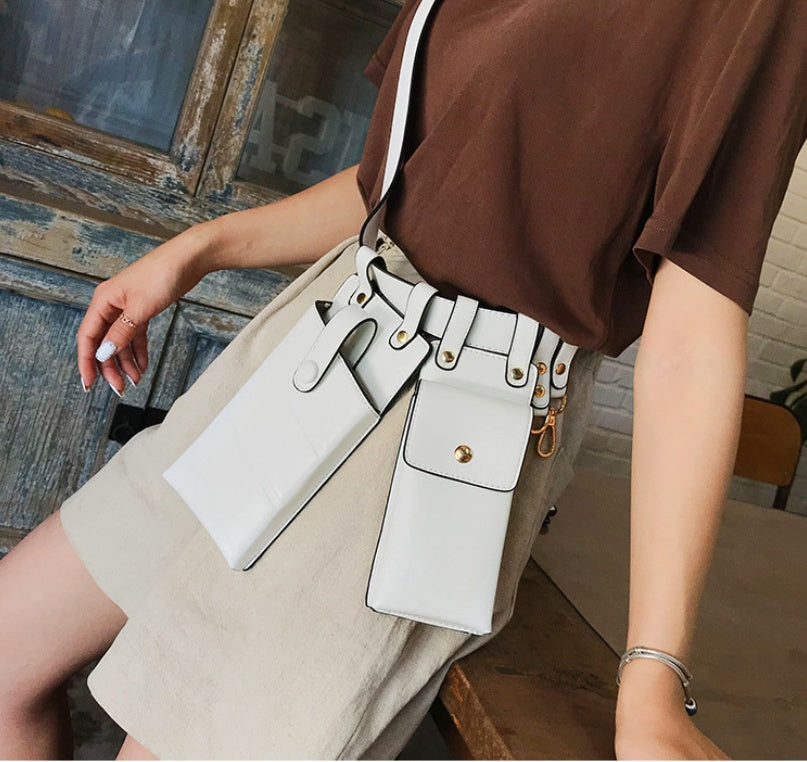 Mobile phone bag handbags new fashion pockets female tide Korean version of the shoulder bag personality girl small bag