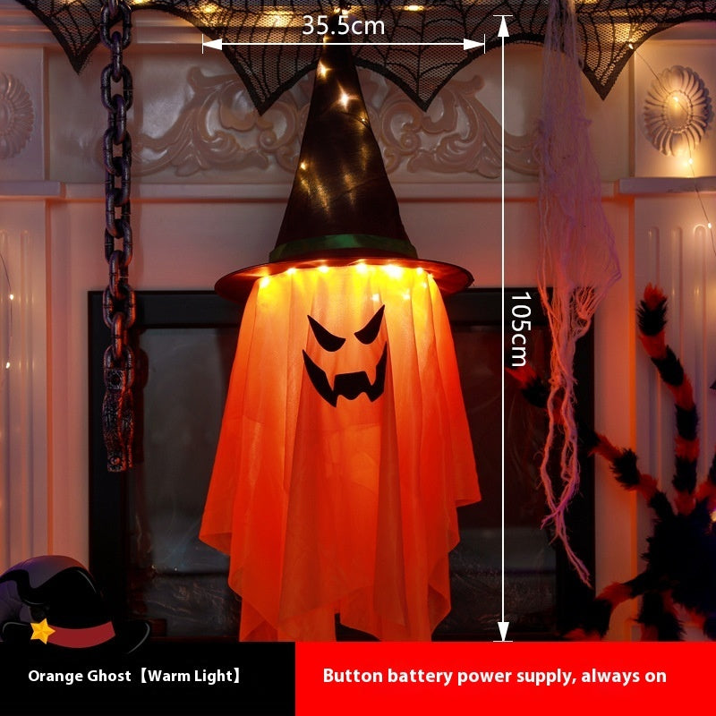 Halloween Hat LED Ghost Lighting Chain Ghost Festival Party Decoration