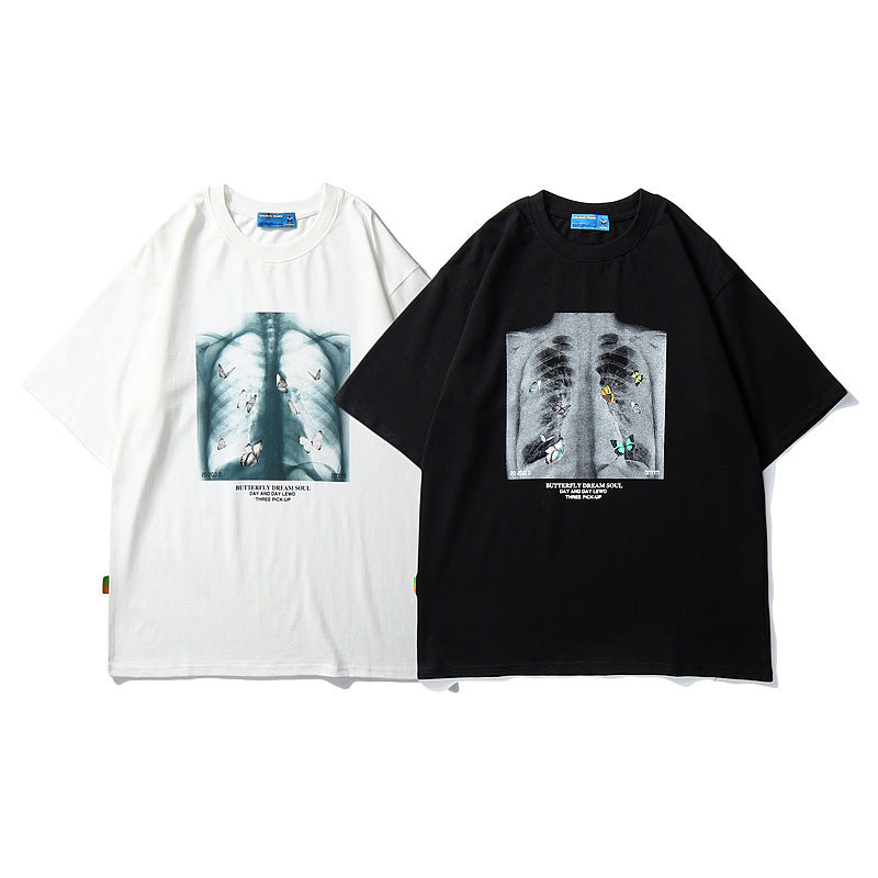 Chest print short sleeve