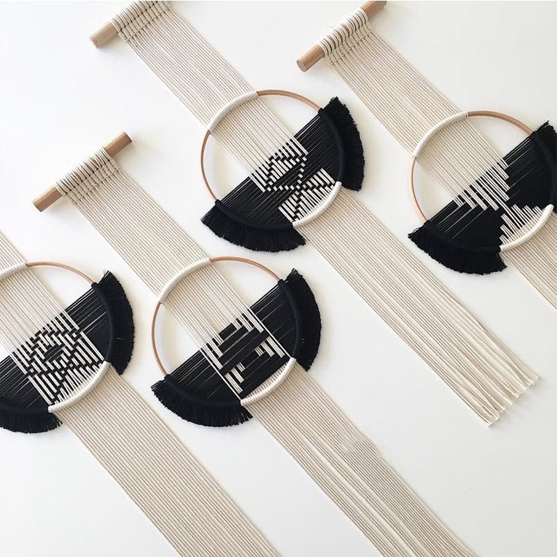 Woven circular tapestry