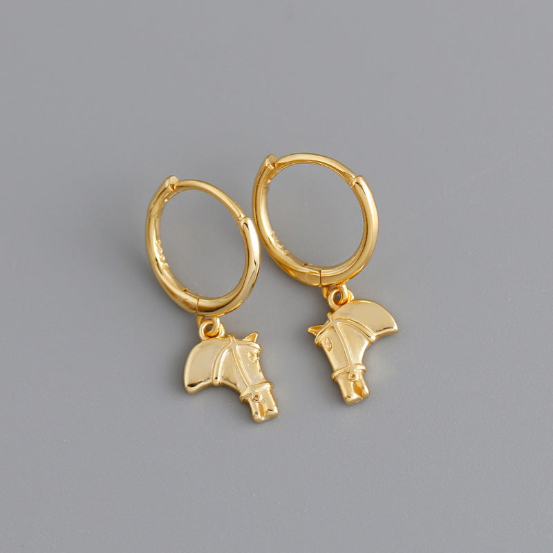 Women's glossy hoop earrings