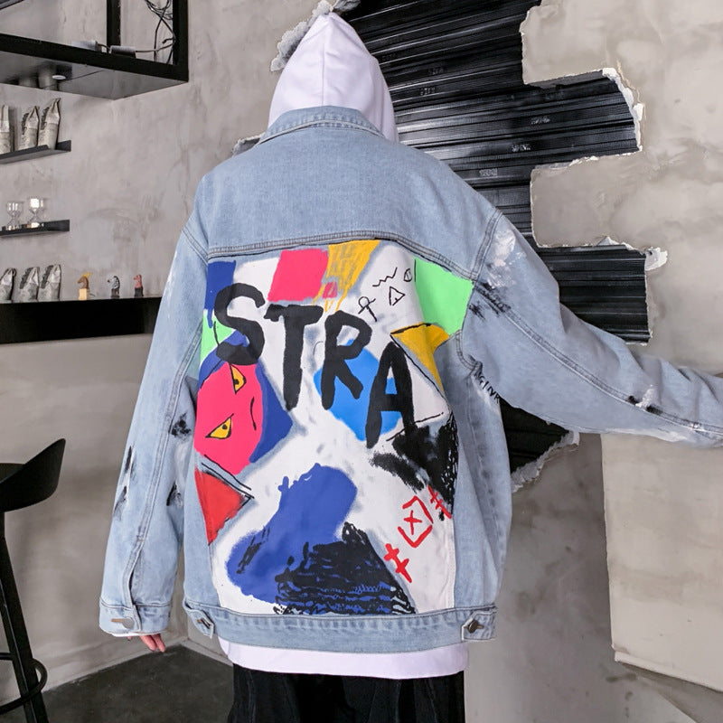 Street Hip-Hop Graffiti Print Couple Outfit