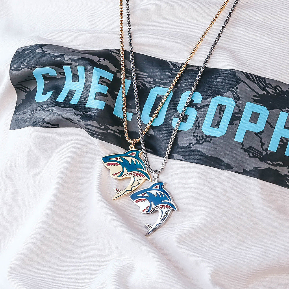 Hip Hop Shark Element Necklace Fashion
