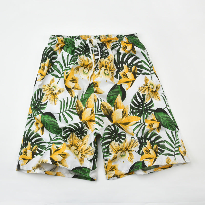 Fashion Men's Casual Printed Five-point Swimming Trunks