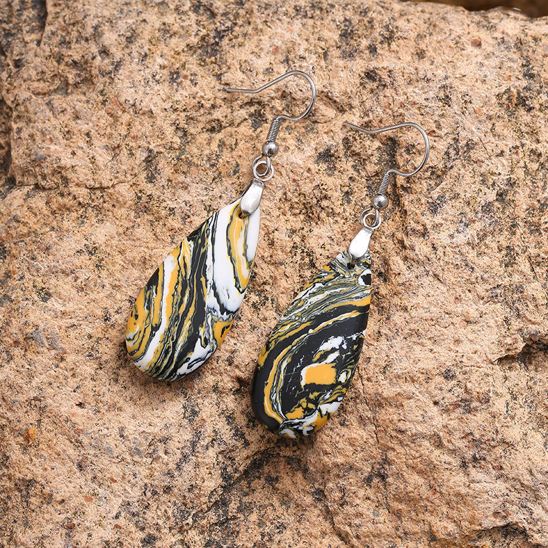 r Emperor Stone Earrings Drop-shaped Natural Stone Earrings
