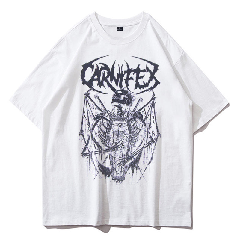 Women's T Loose Men's And Women's Dark Color Streetwear Tops