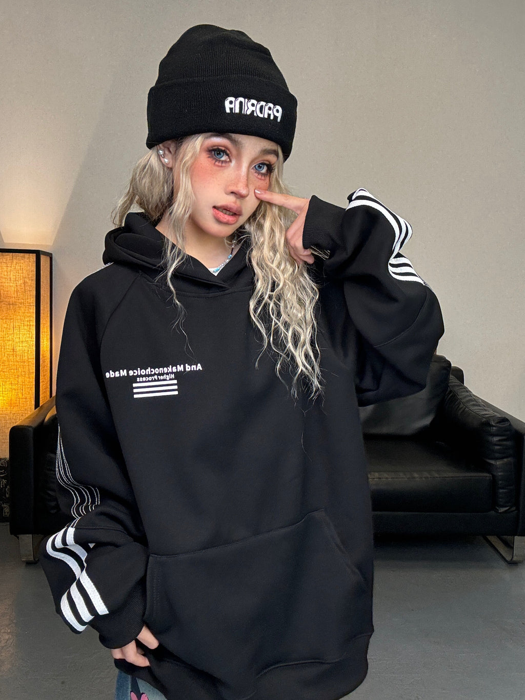 Street Letters Dopamine Striped Hoodie