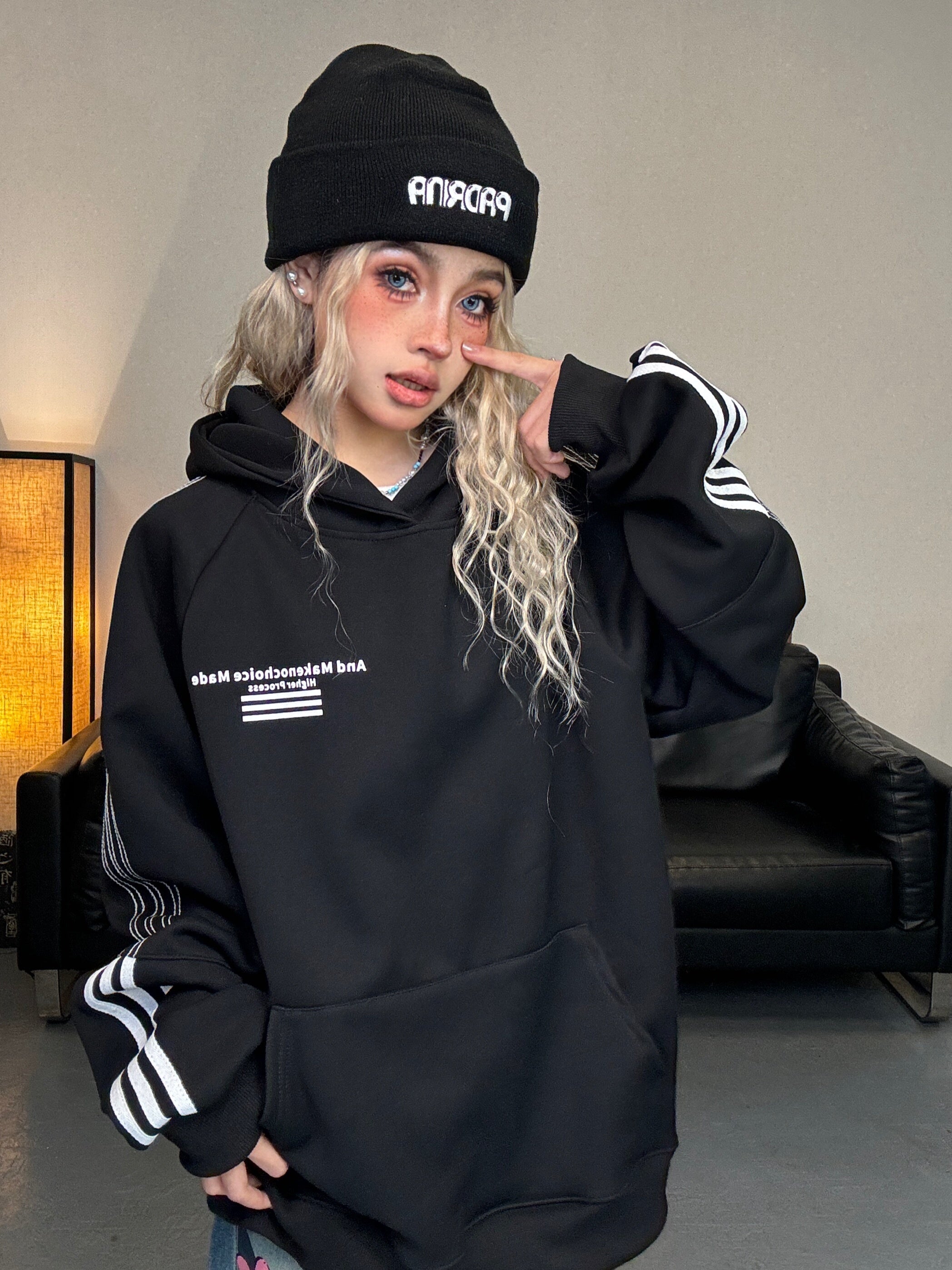 Street Letters Dopamine Striped Hoodie