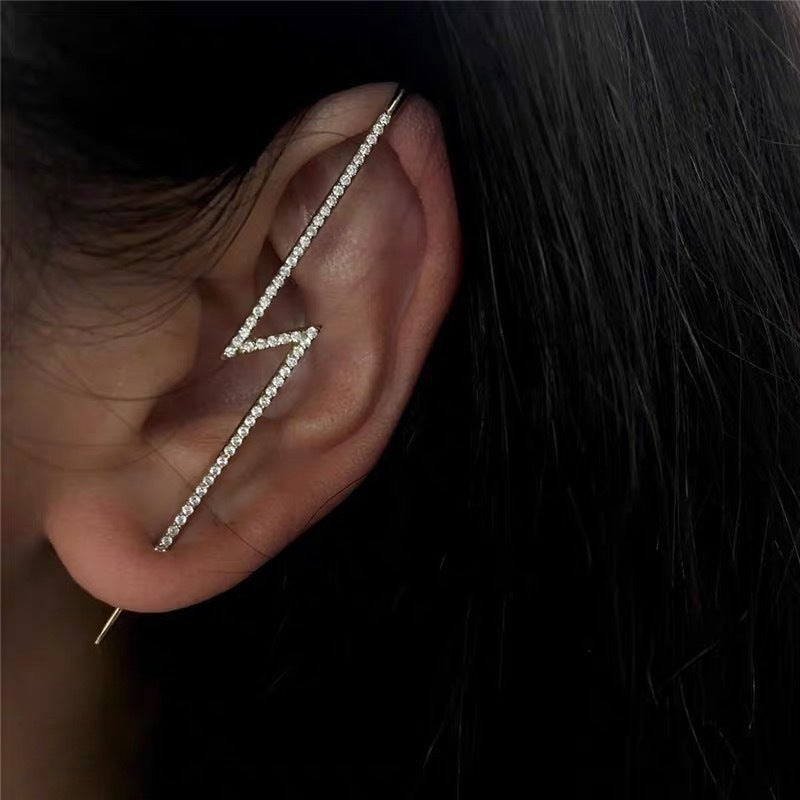 Glistening Ear Wrap Crawler Zircon Earrings Piercing Earrings Premium Earrings