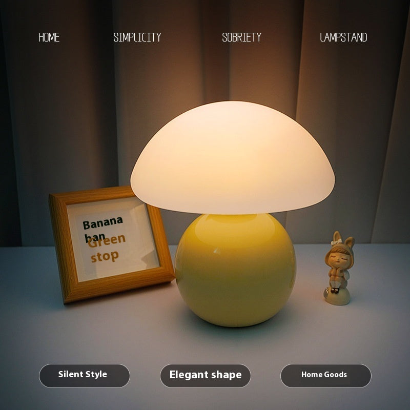 Bedside Lamp Cream Mushroom Decorative Table Lamp