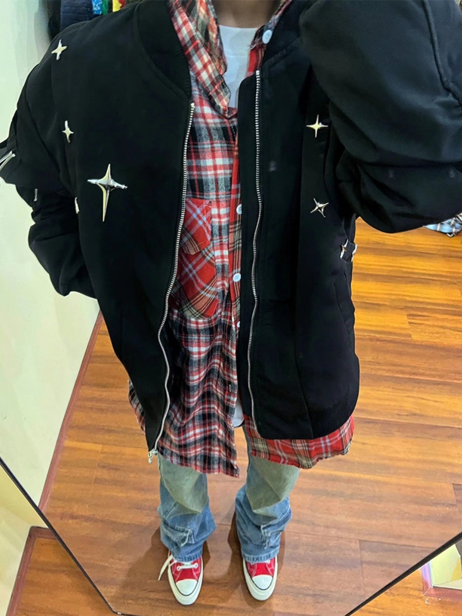 American Retro Street Metal Pilot Jacket