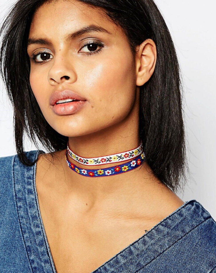 Korean Style Popular Street Style Cotton Collar Necklace