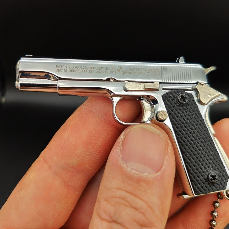 Metal Gun Model Toy Key Chain