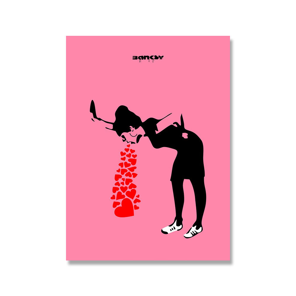 Queen Banksy Doodle Art Picture Abstract Canvas Painting