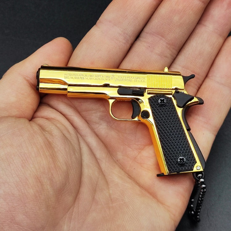 Metal Gun Model Toy Key Chain