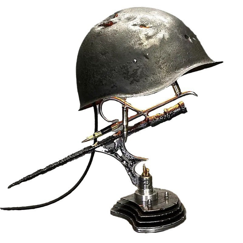 Helmet Desk Lamp War Relic Lamp War Relics Lamp Resin Decorations Crafts