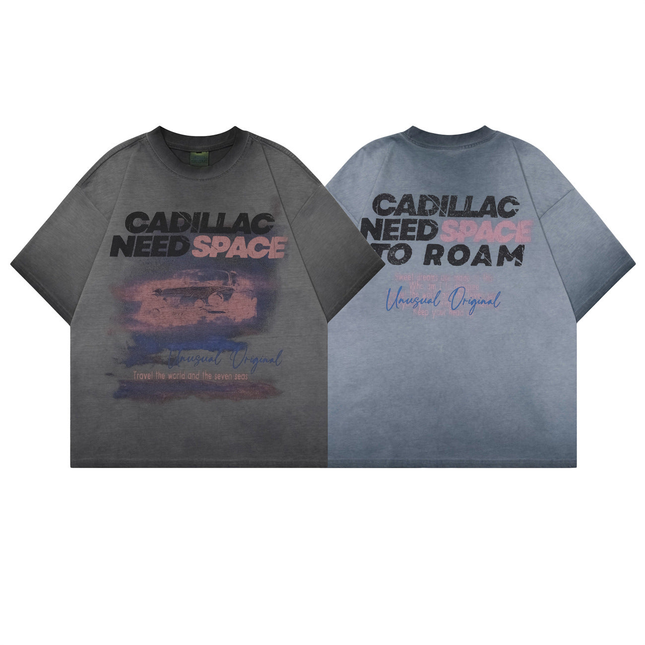 Street Tide Brand Washed T-shirt