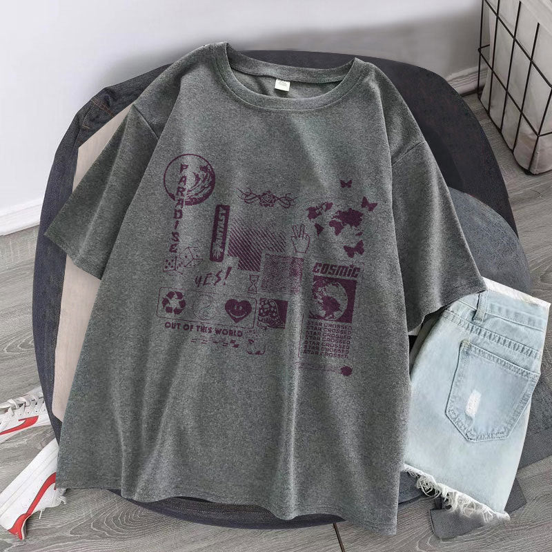 Comics Men's And Women's Street Wear Casual Short Sleeves