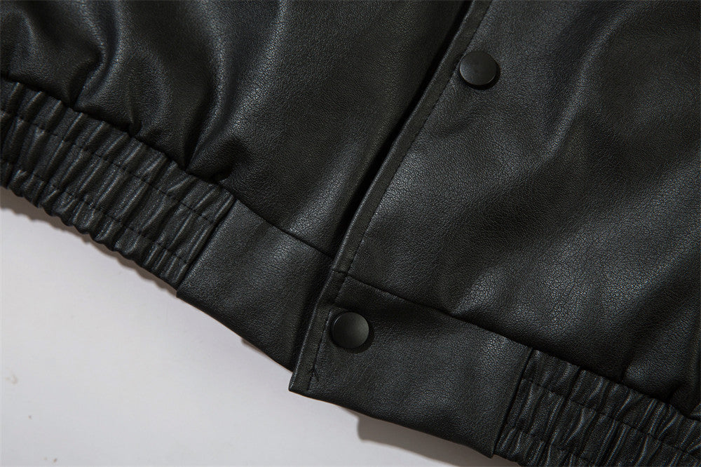 Men's Spring And Autumn Loose Trendy Punk Button Motorcycle Clothing Jacket