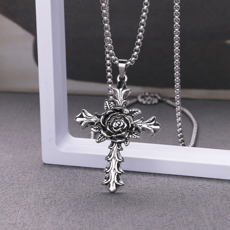 Men's Titanium Steel Hip Hop Fashion Hip Hop Stainless Steel Personalized Necklace