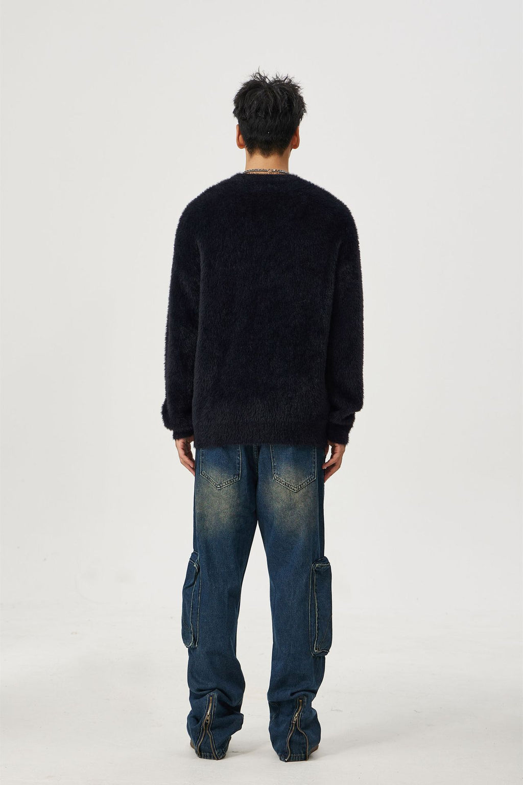 Men's And Women's Same Maychao Casual Jacquard Mink-like Pullover Sweater