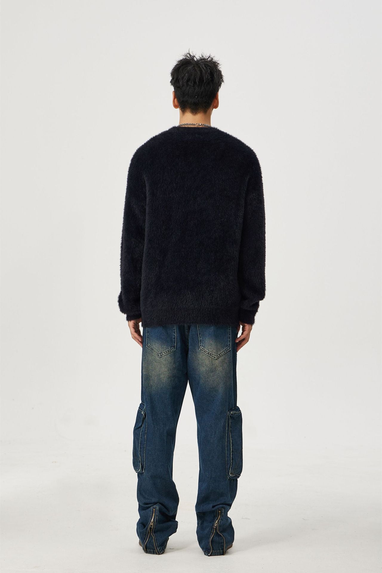 Men's And Women's Same Maychao Casual Jacquard Mink-like Pullover Sweater