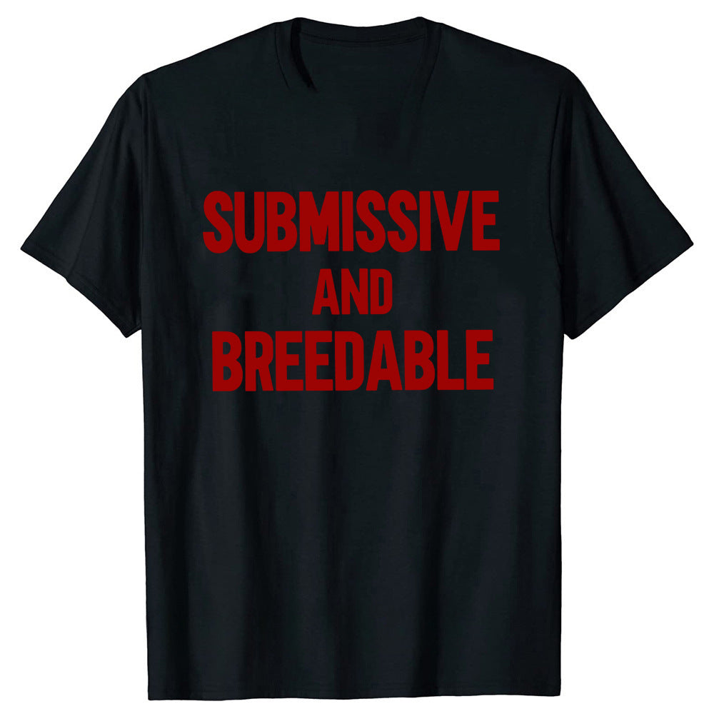 Obedient And Reproducible T-shirt Funny Humor Pure Cotton Neutral