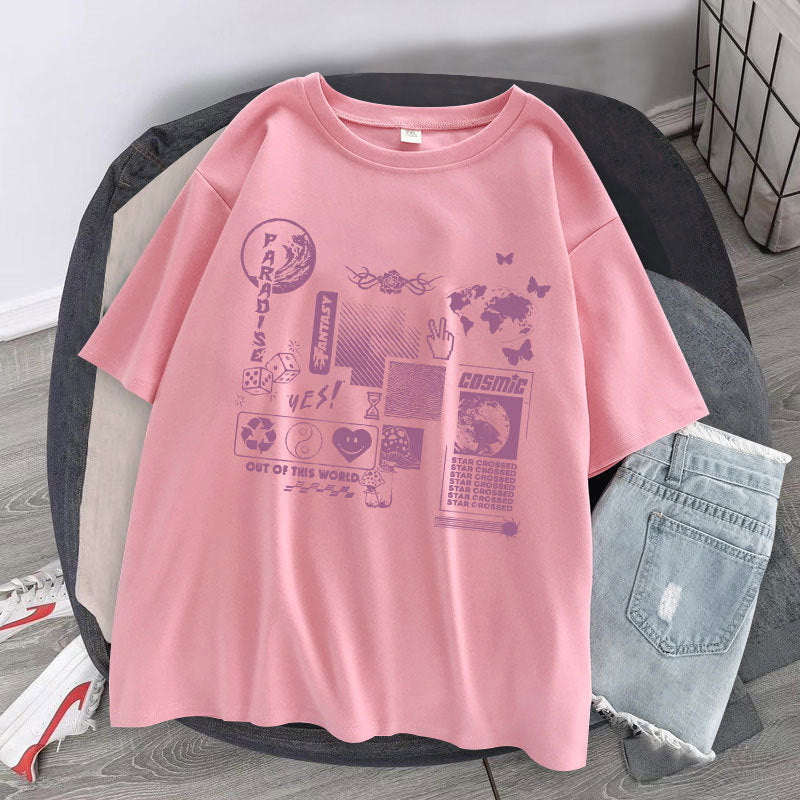 Comics Men's And Women's Street Wear Casual Short Sleeves