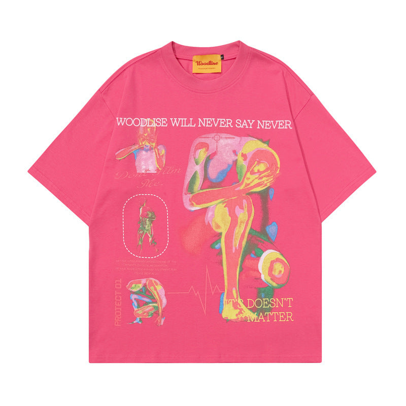 Hip Hop Loose Half-sleeve Top