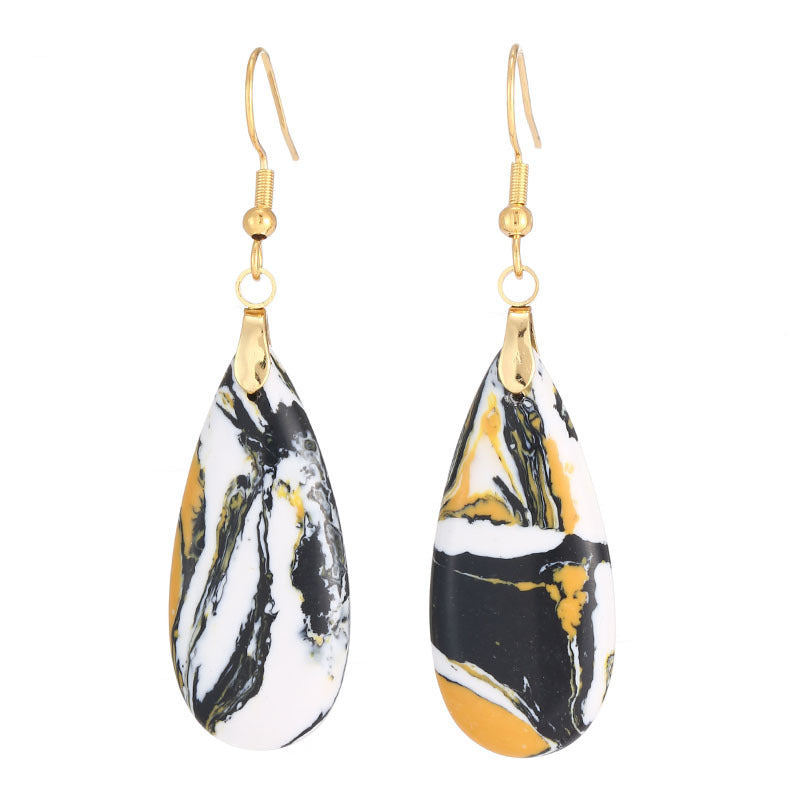 r Emperor Stone Earrings Drop-shaped Natural Stone Earrings