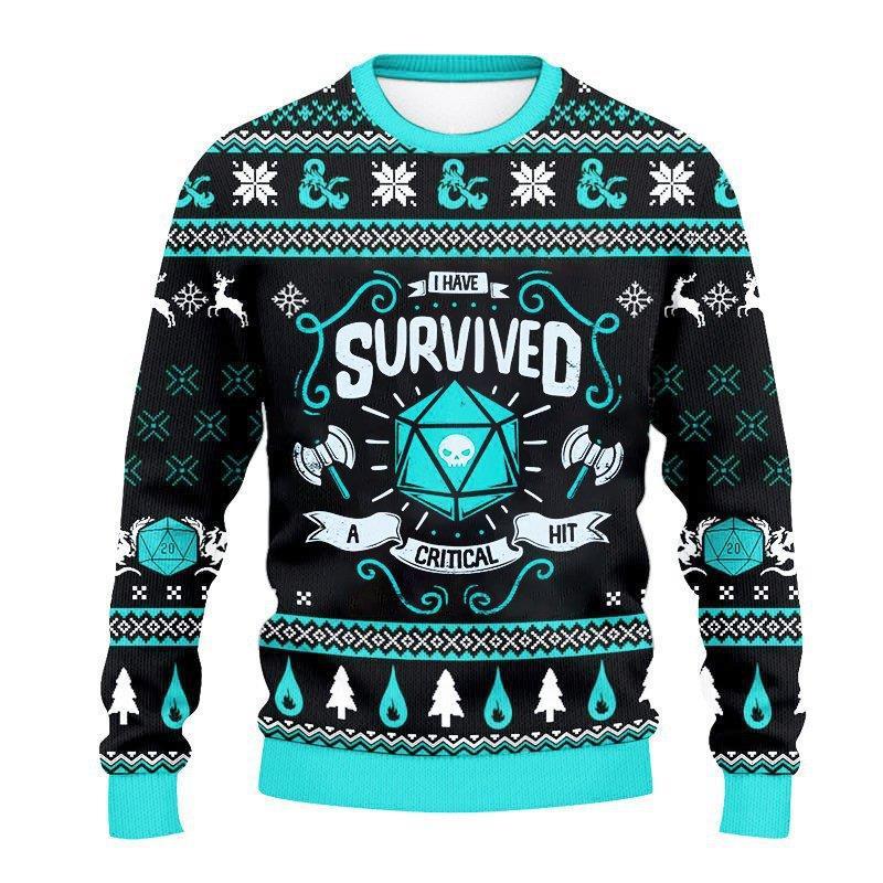 Men's And Women's Fashion Casual Digital Printing Round Neck Sweatshirt