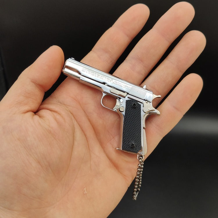 Metal Gun Model Toy Key Chain