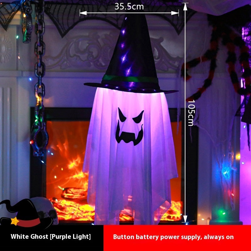 Halloween Hat LED Ghost Lighting Chain Ghost Festival Party Decoration