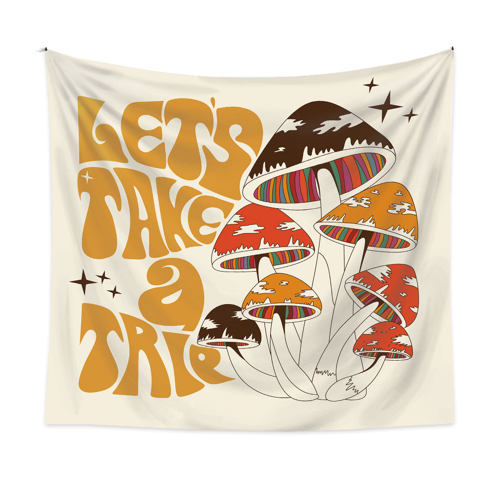 Mushroom Polyester Tapestry Ins Bohemia