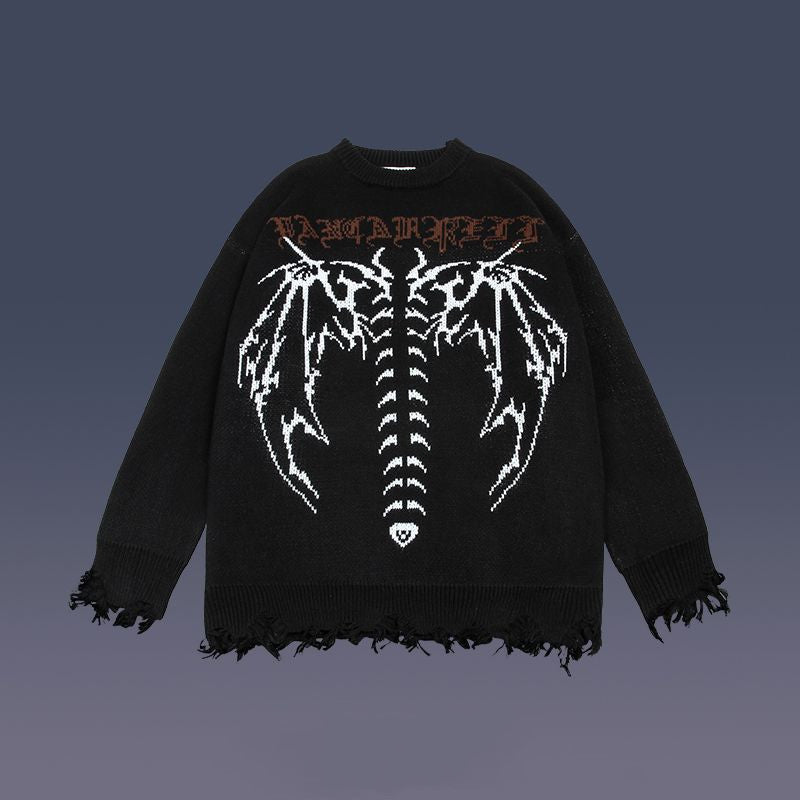American High Street Dark Jacquard Sweater
