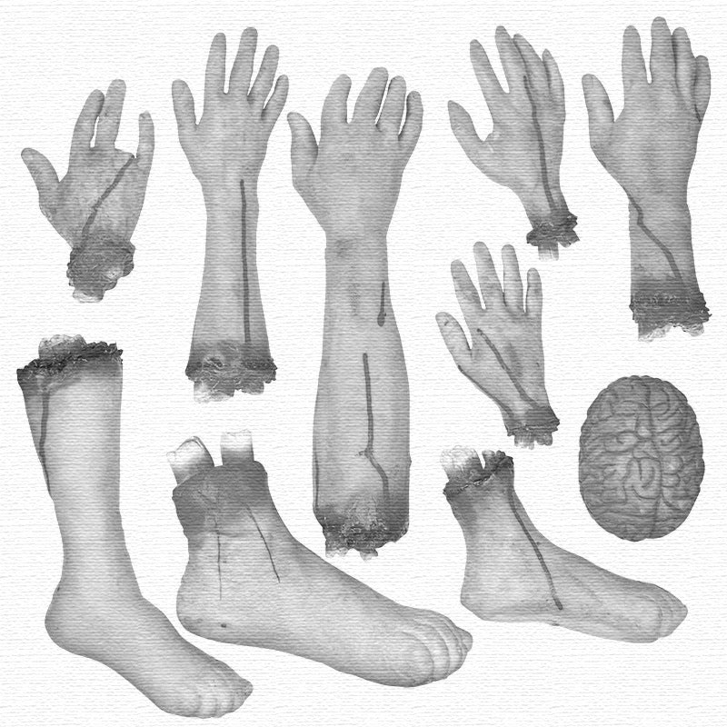 Halloween Broken Hand Horror Decoration Props Haunted House Bar Chamber Spoof Simulation