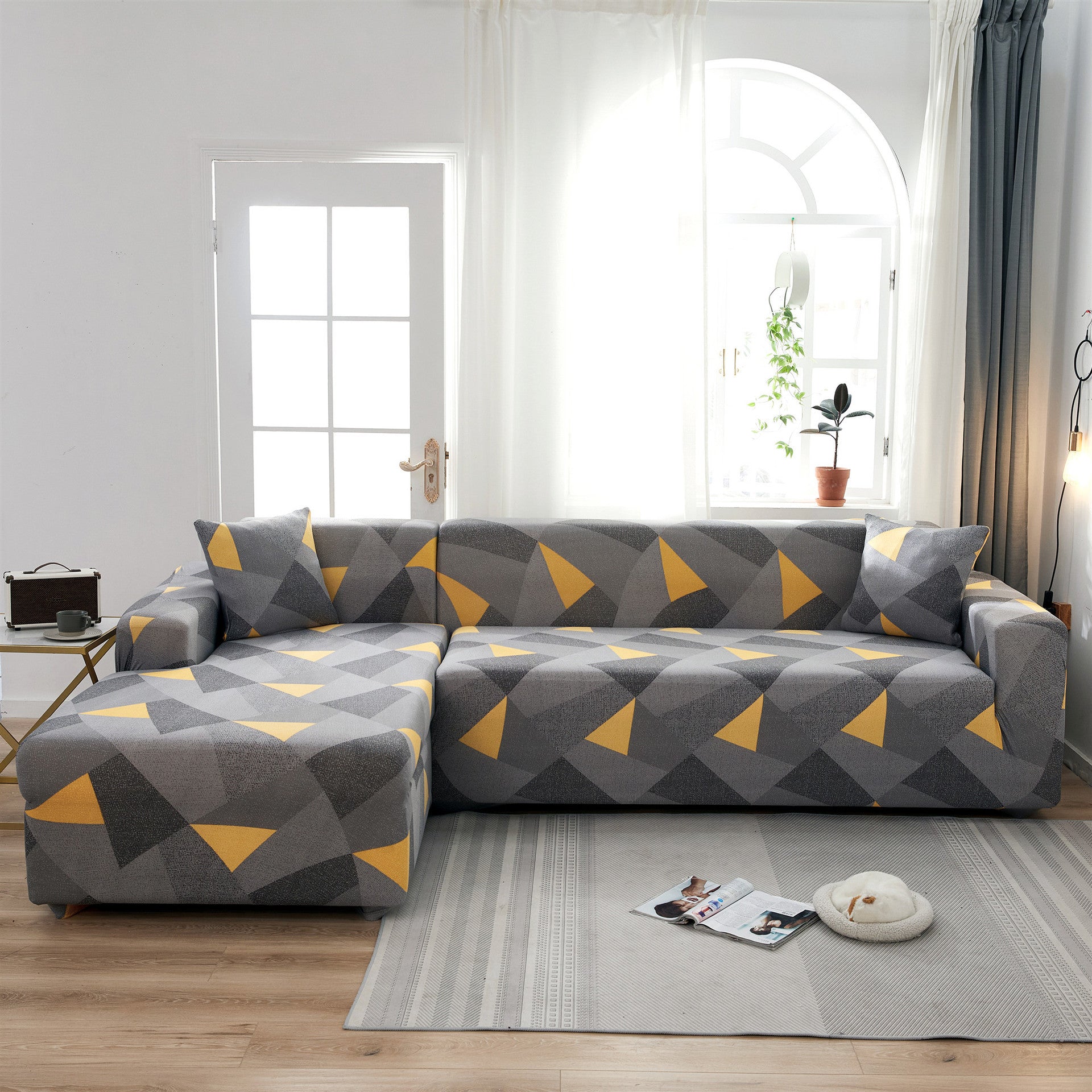 Milk Silk Printing Stretch Sofa Cover