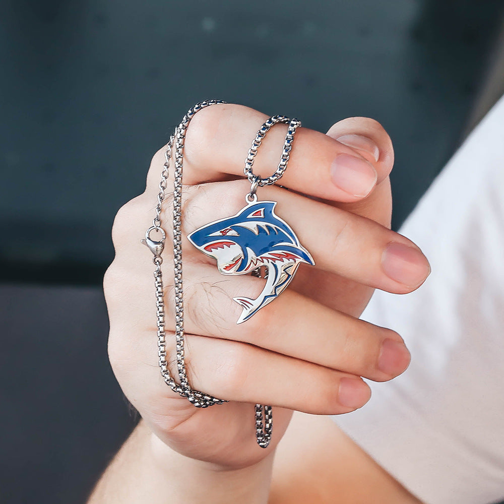 Hip Hop Shark Element Necklace Fashion