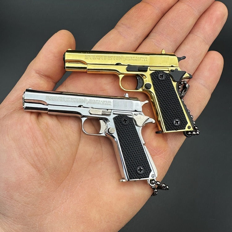Metal Gun Model Toy Key Chain