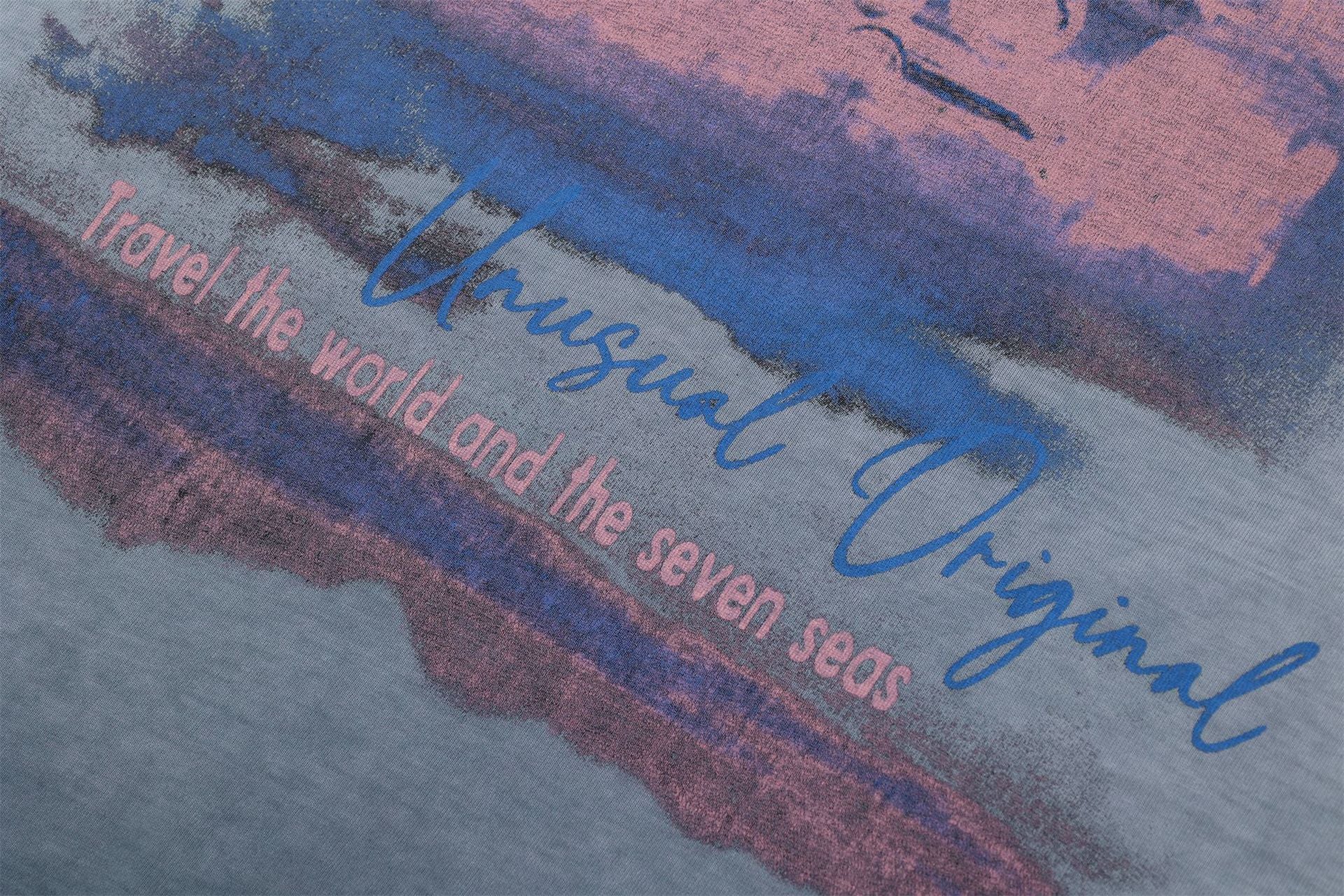 Street Tide Brand Washed T-shirt