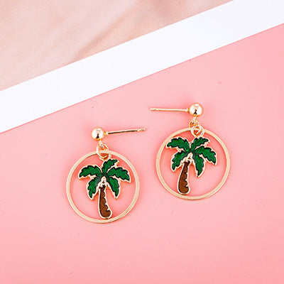 Girly Cute Fruit Earrings Ice Cream Apple Earrings Cactus Ins Earrings Pineapple Earrings