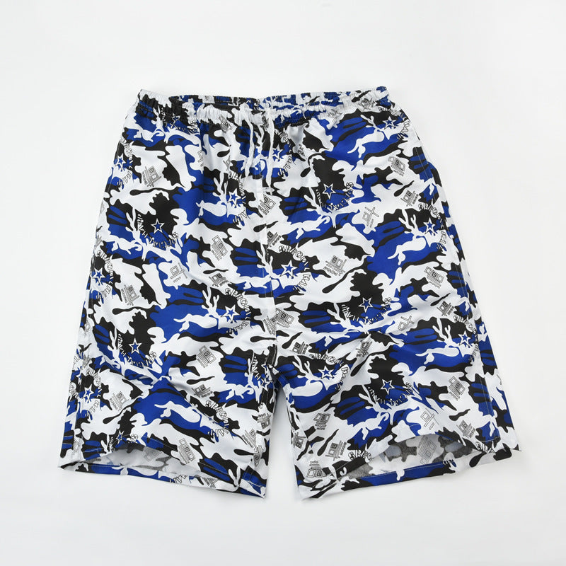 Fashion Men's Casual Printed Five-point Swimming Trunks