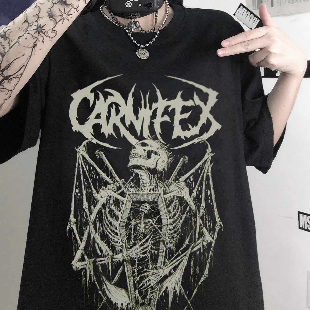 Women's T Loose Men's And Women's Dark Color Streetwear Tops