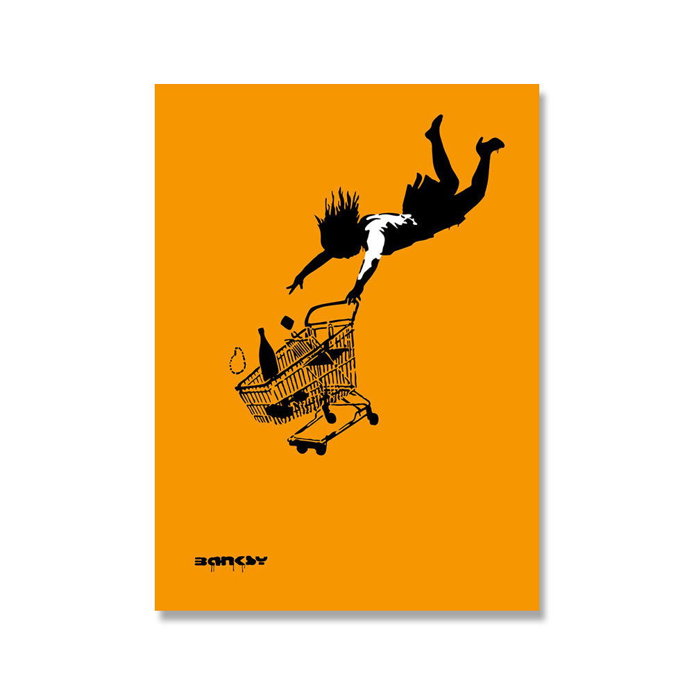 Queen Banksy Doodle Art Picture Abstract Canvas Painting
